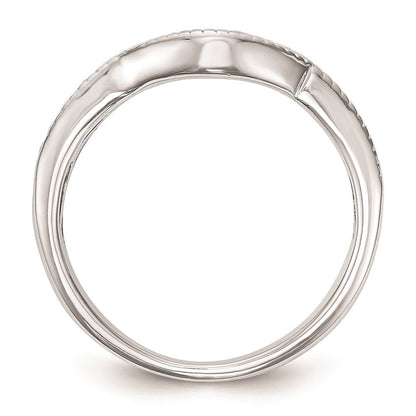 14K Weißgold Ehering mit natürlichen Diamanten