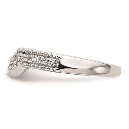 14K Weißgold Ehering mit natürlichen Diamanten