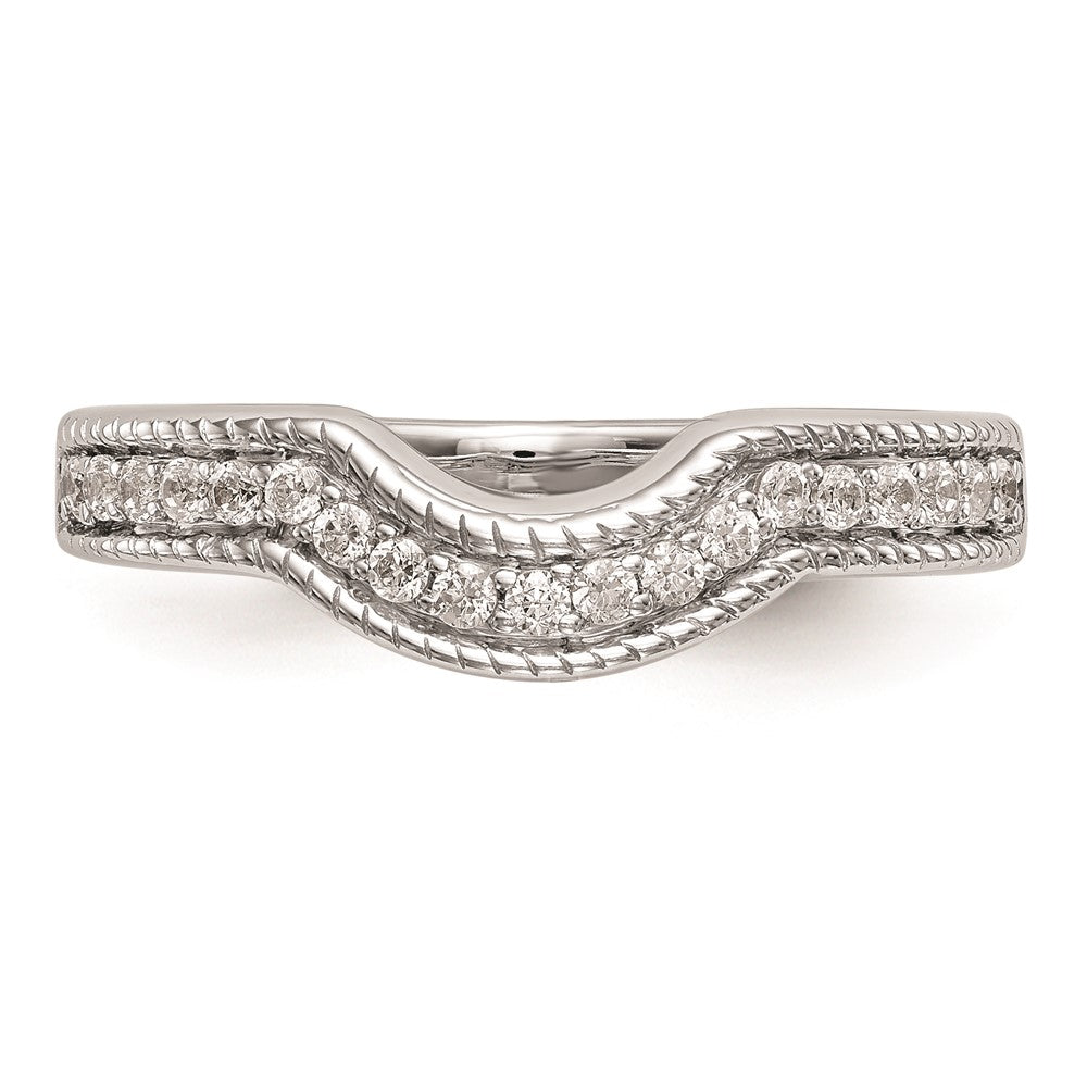 14K Weißgold Ehering mit natürlichen Diamanten