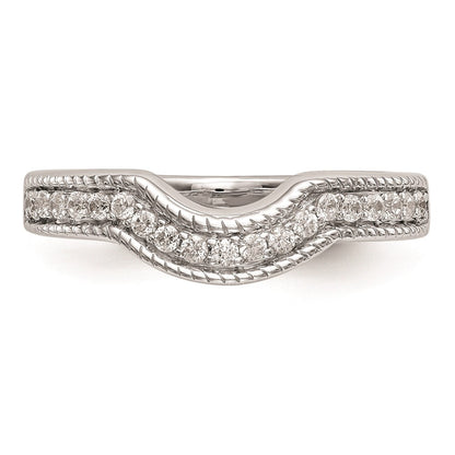 14K Weißgold Ehering mit natürlichen Diamanten
