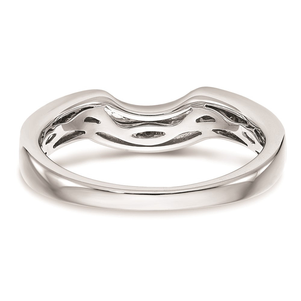 14K Weißgold Ehering mit natürlichen Diamanten