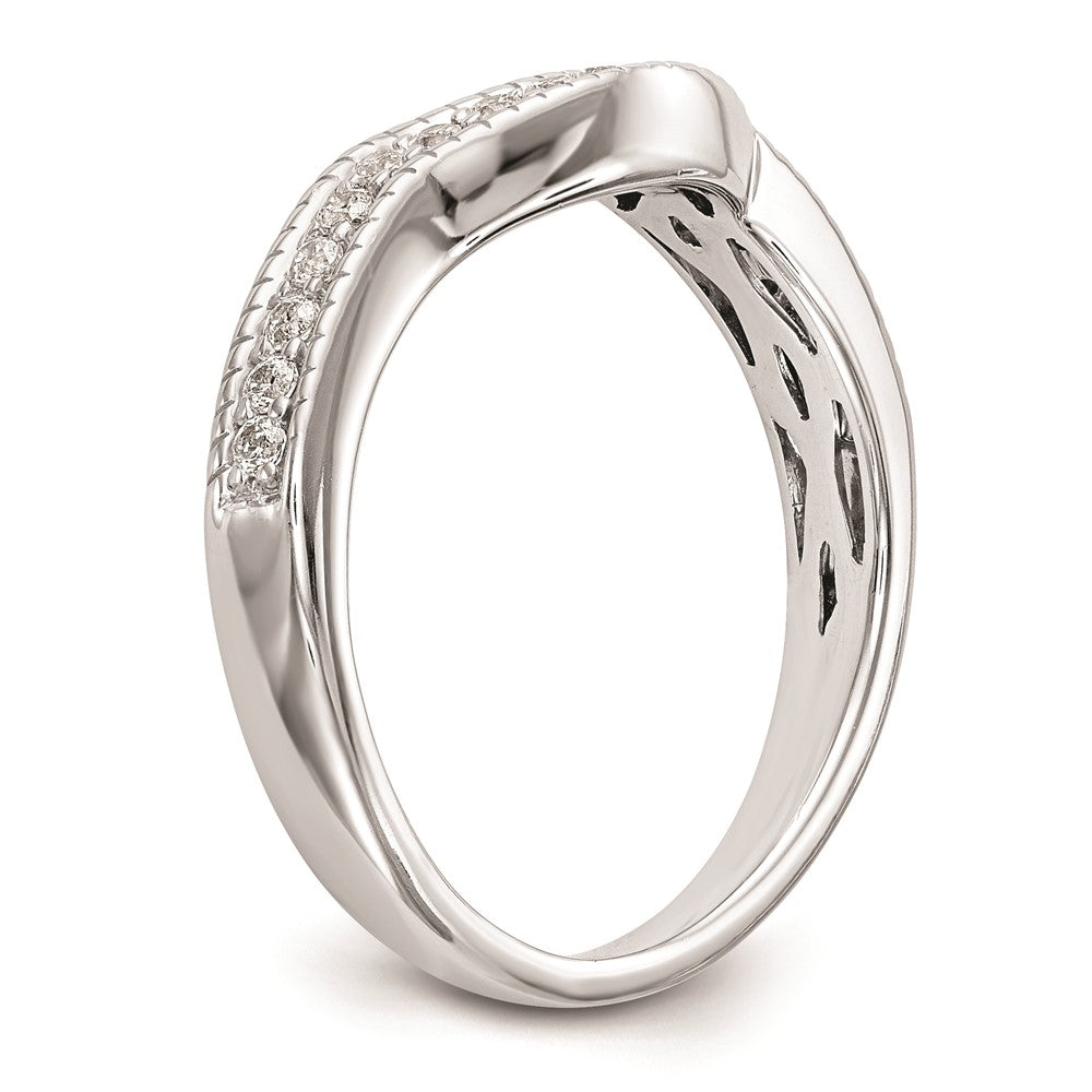 14K Weißgold Ehering mit natürlichen Diamanten