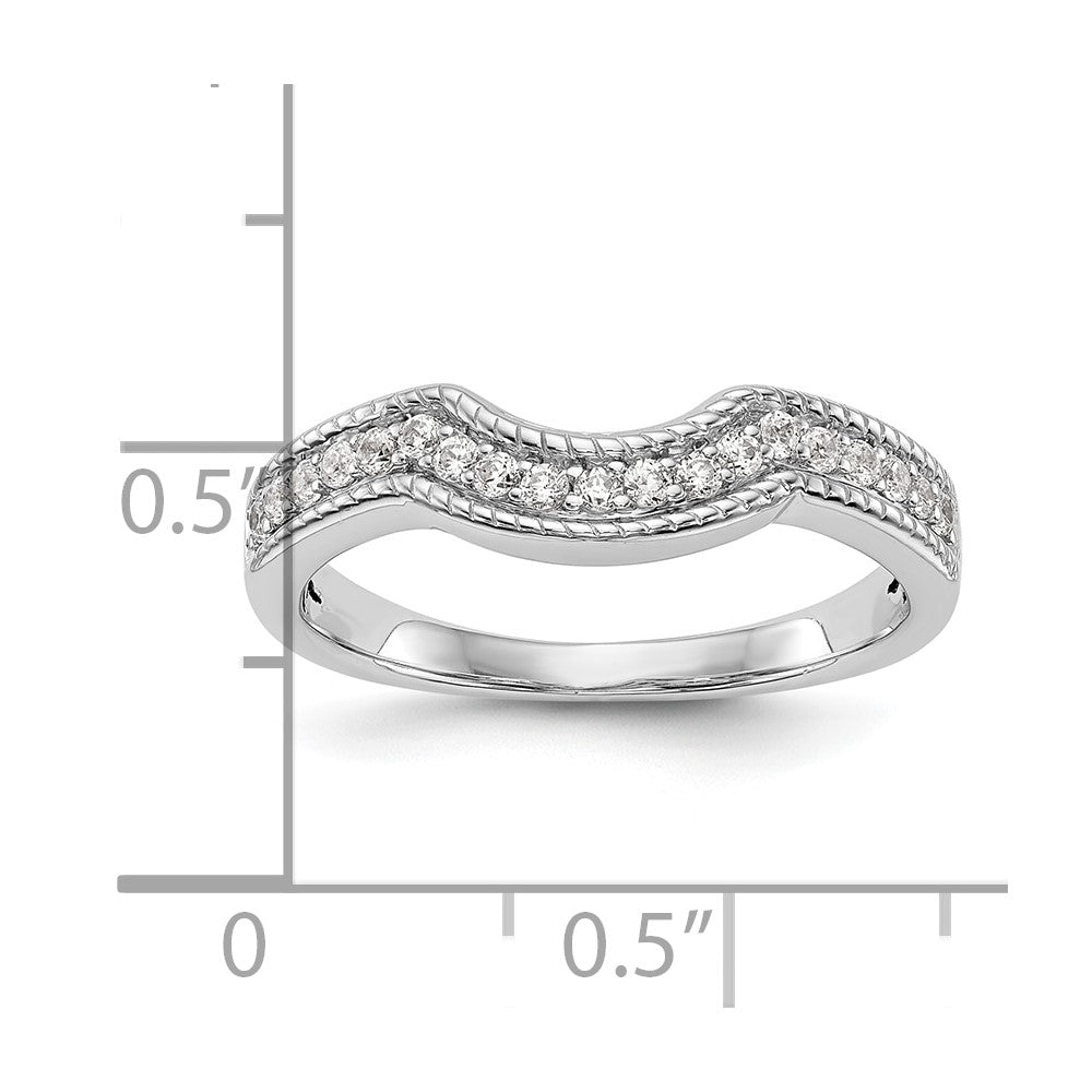 14K Weißgold Ehering mit natürlichen Diamanten