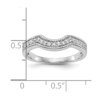 14K Weißgold Ehering mit natürlichen Diamanten