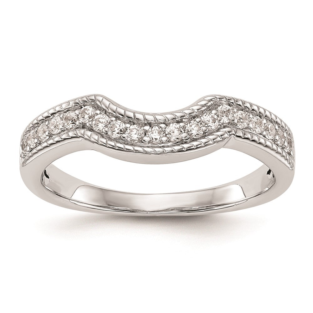 14K Weißgold Ehering mit natürlichen Diamanten
