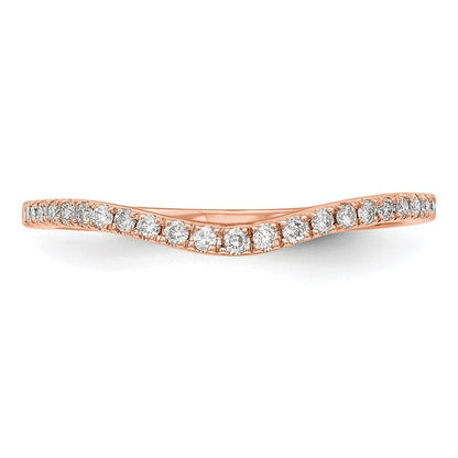 14K Roségold Ehering mit echten Diamanten