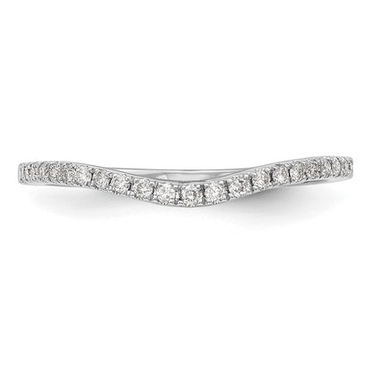 14K Weißgold Ehering mit echten Diamanten