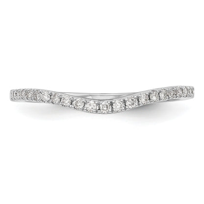 14K Weißgold Ehering mit echten Diamanten