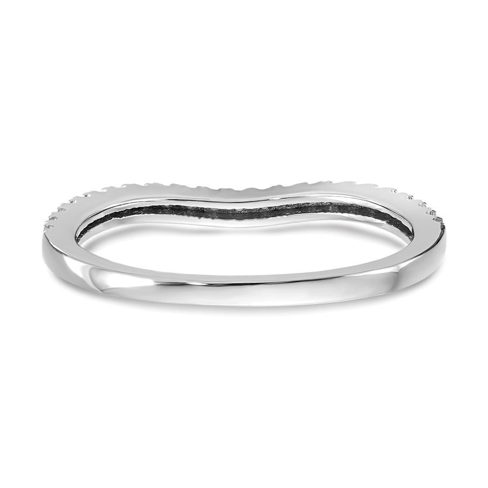 14K Weißgold Ehering mit 0,125 ct. im Labor gezüchteten Diamanten VS/SI+ G+