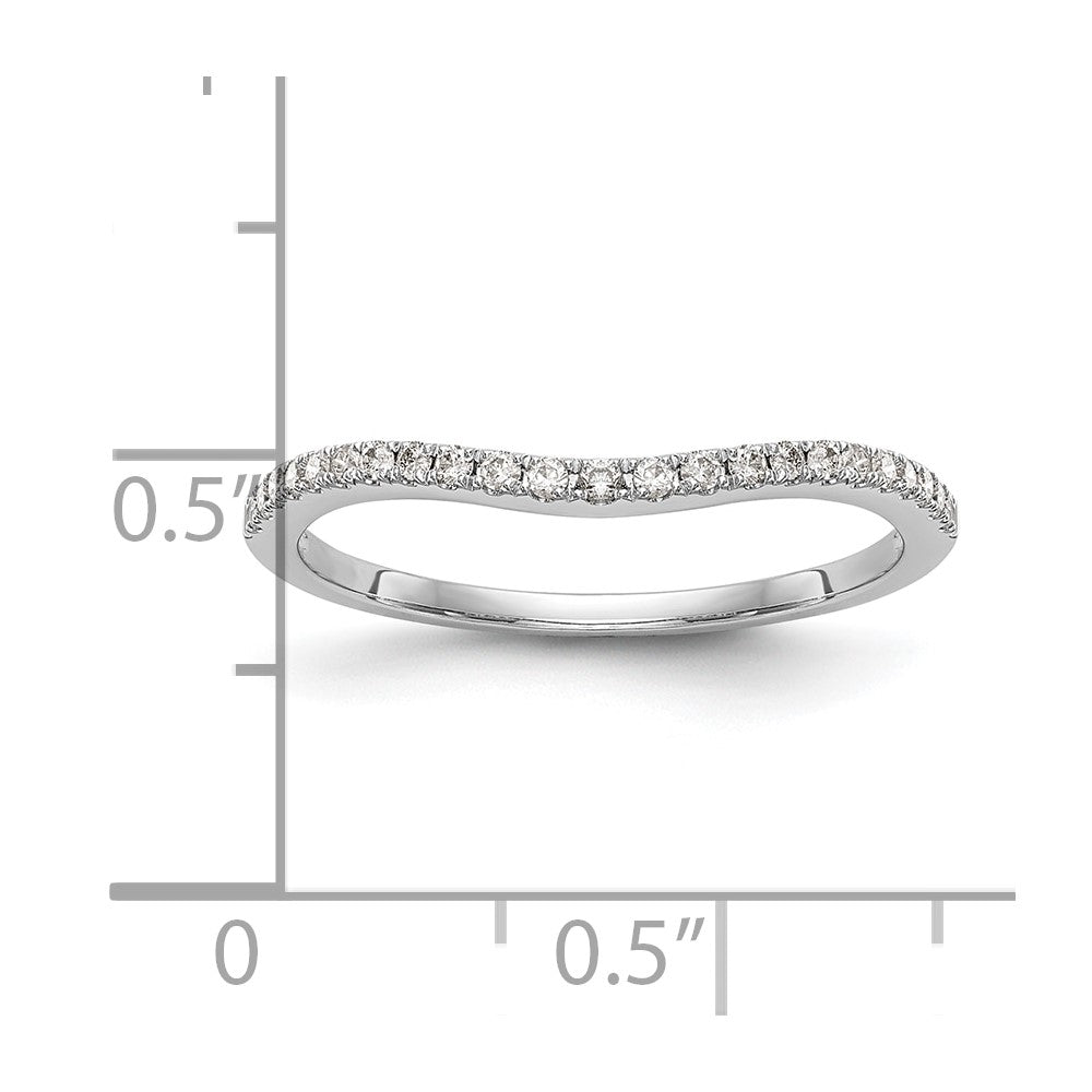 14K Weißgold Ehering mit echten Diamanten