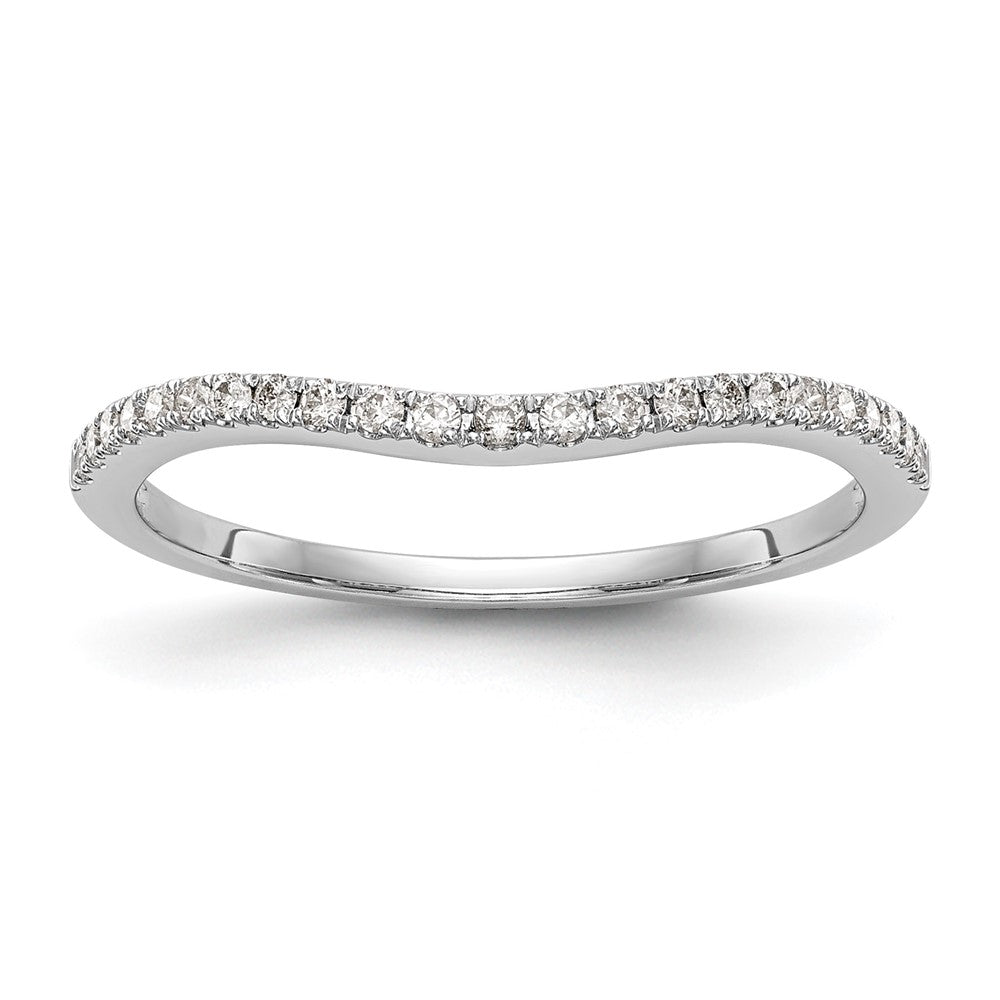 14K Weißgold Ehering mit 0,125 ct. im Labor gezüchteten Diamanten VS/SI+ G+