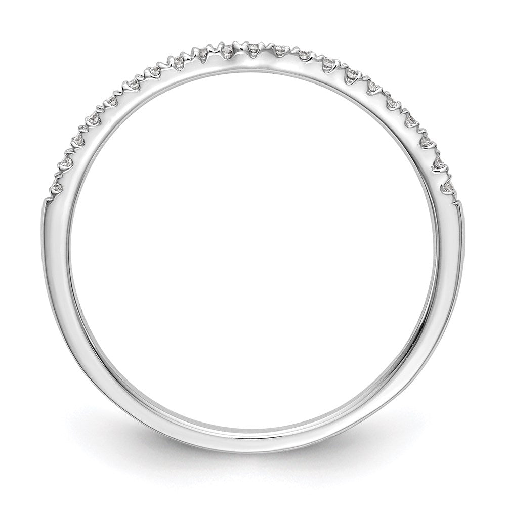 14K Weißgold Ehering mit natürlichen Diamanten