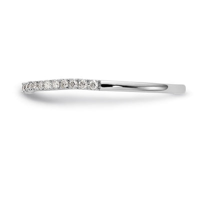 14K Weißgold Ehering mit natürlichen Diamanten