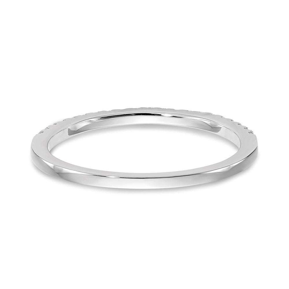 14K Weißgold Ehering mit natürlichen Diamanten