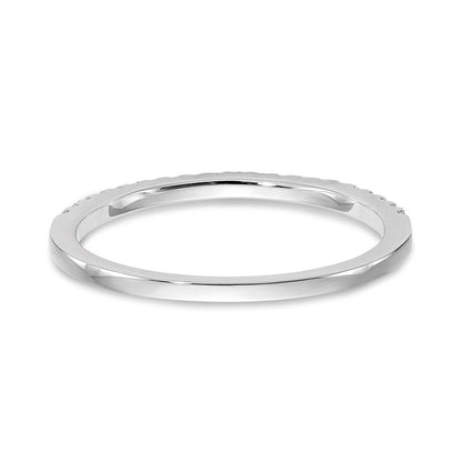14K Weißgold Ehering mit natürlichen Diamanten