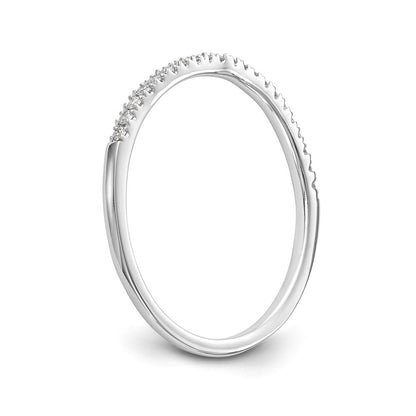 14K Weißgold Ehering mit natürlichen Diamanten