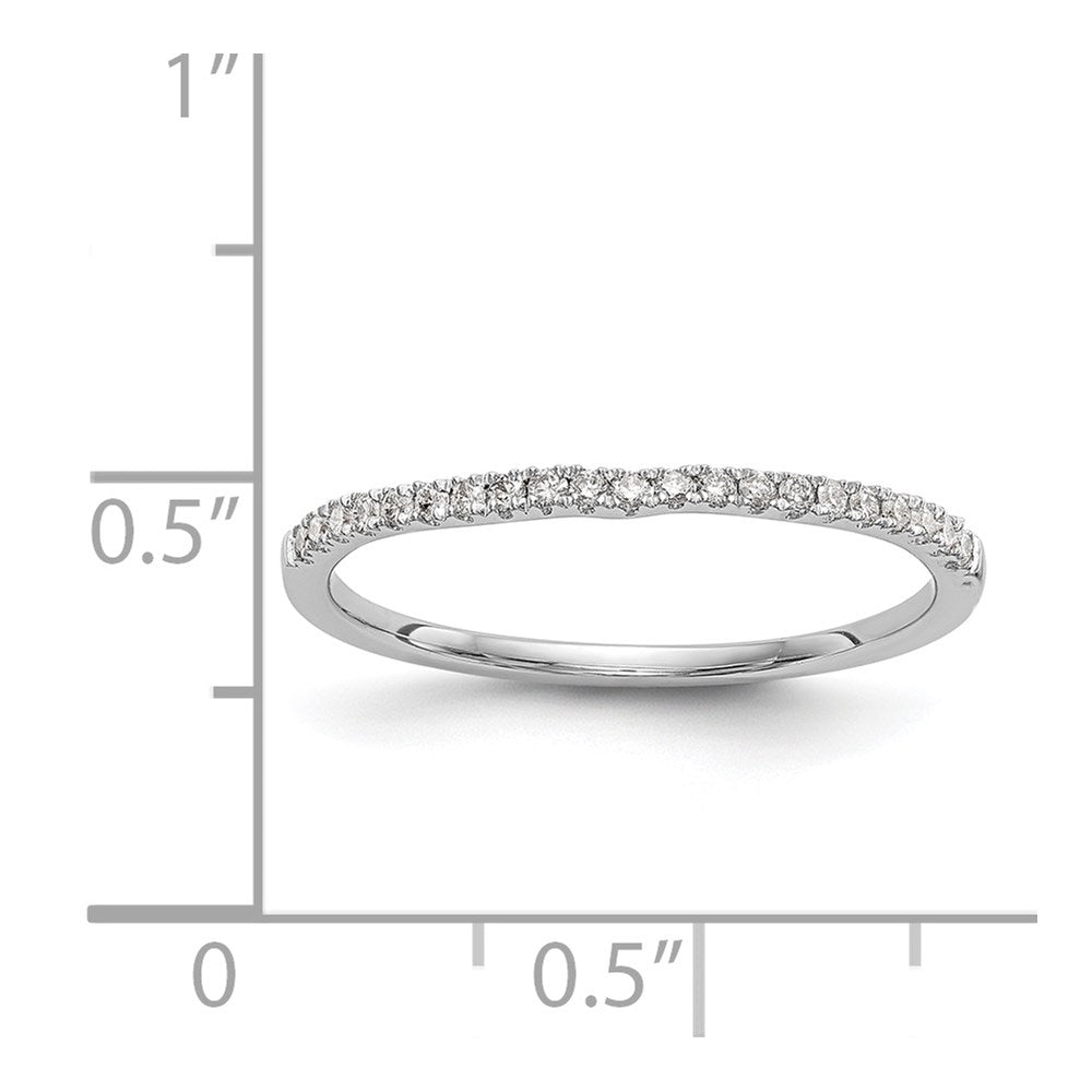 14K Weißgold Ehering mit natürlichen Diamanten