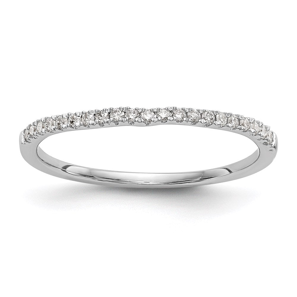 14K Weißgold Ehering mit natürlichen Diamanten