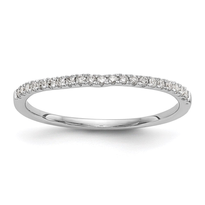 14K Weißgold Ehering mit natürlichen Diamanten