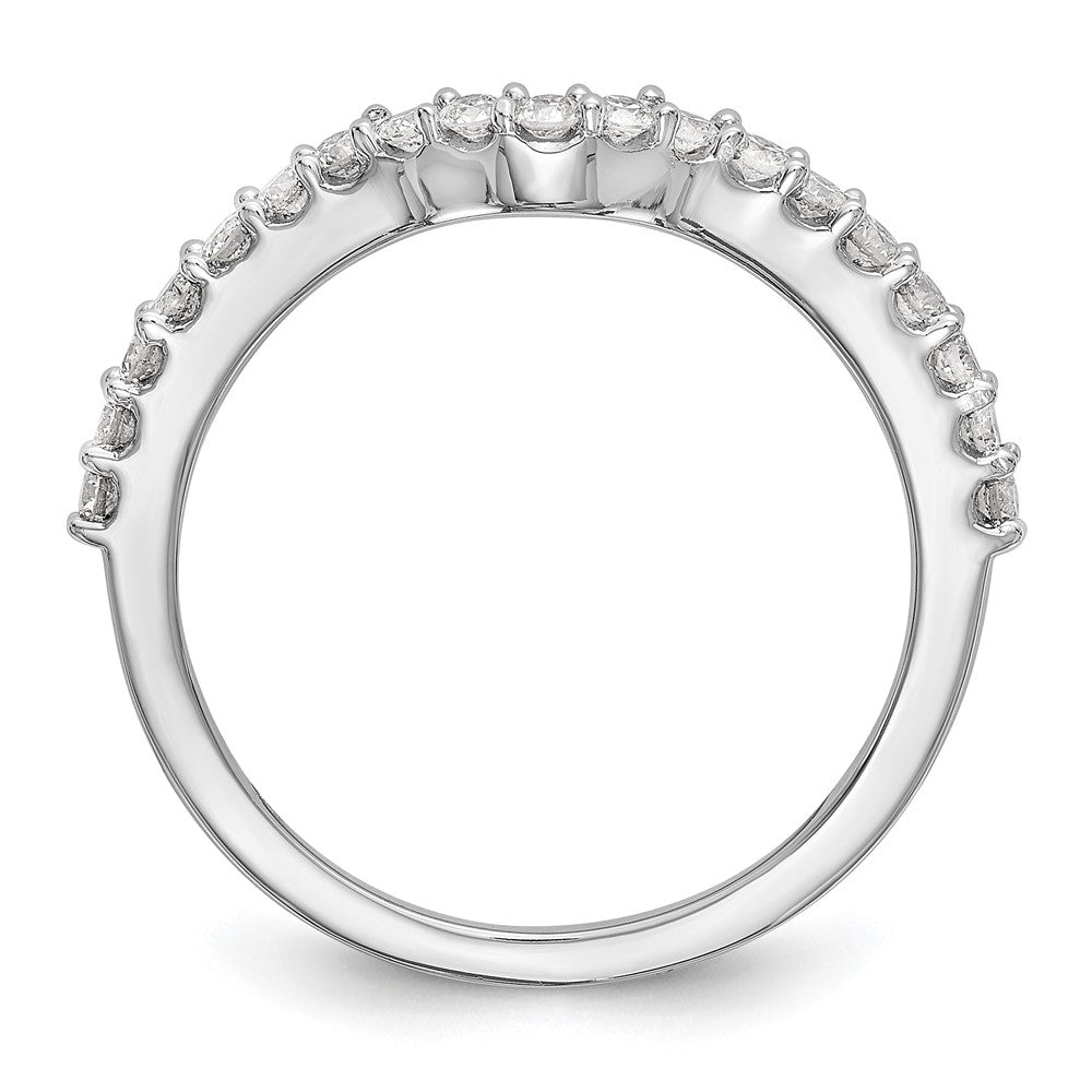14K Weißgold Ehering mit natürlichen Diamanten