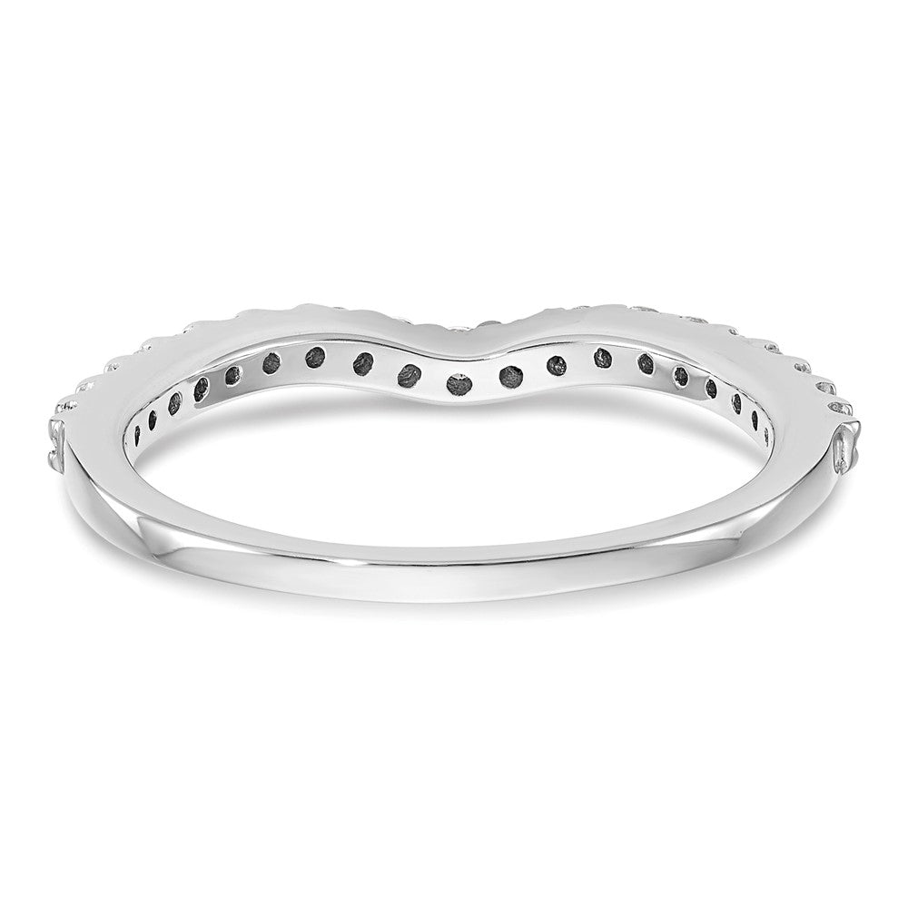 14K Weißgold Ehering mit natürlichen Diamanten