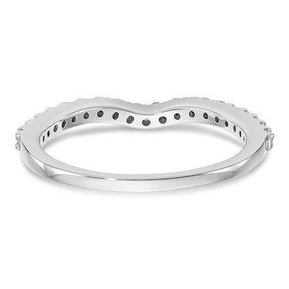14K Weißgold Ehering mit natürlichen Diamanten