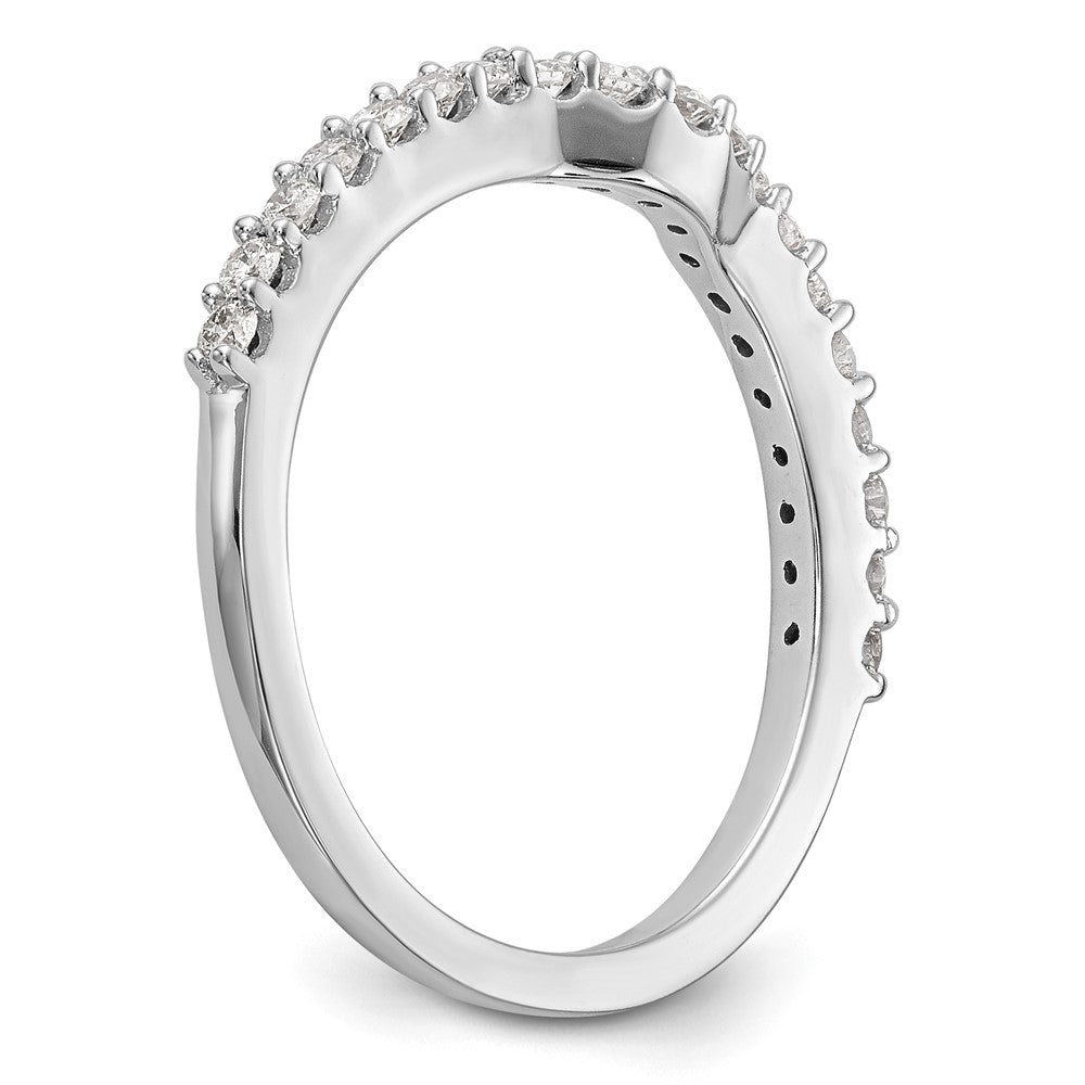 14K Weißgold Ehering mit natürlichen Diamanten