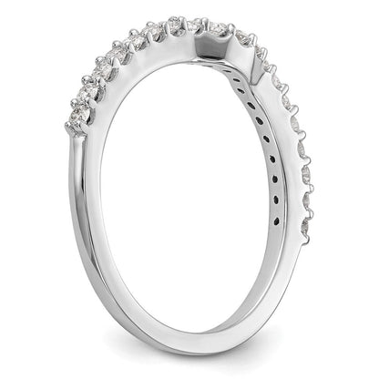 14K Weißgold Ehering mit natürlichen Diamanten