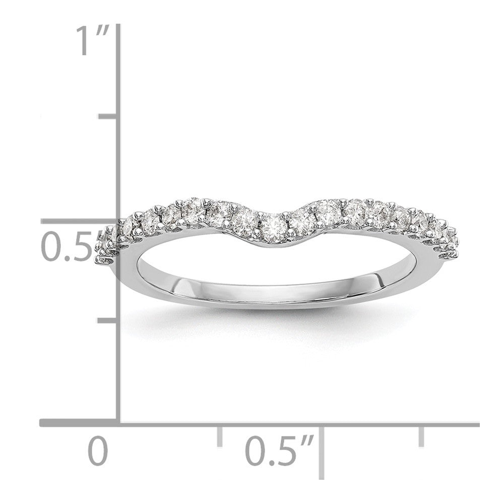 14K Weißgold Ehering mit natürlichen Diamanten