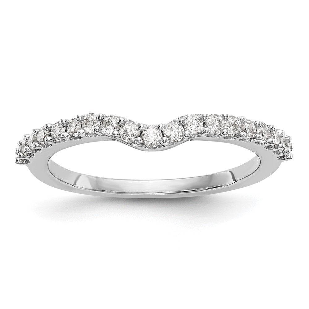 14K Weißgold Ehering mit natürlichen Diamanten