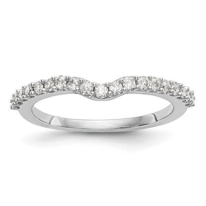 14K Weißgold Ehering mit natürlichen Diamanten