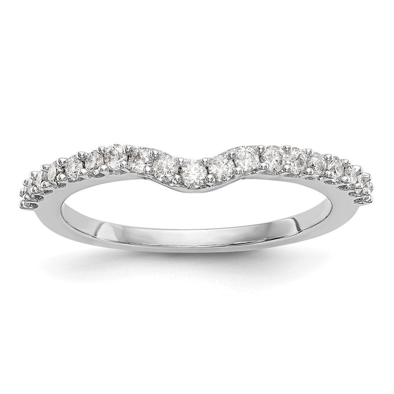 14K Weißgold Ehering mit natürlichen Diamanten