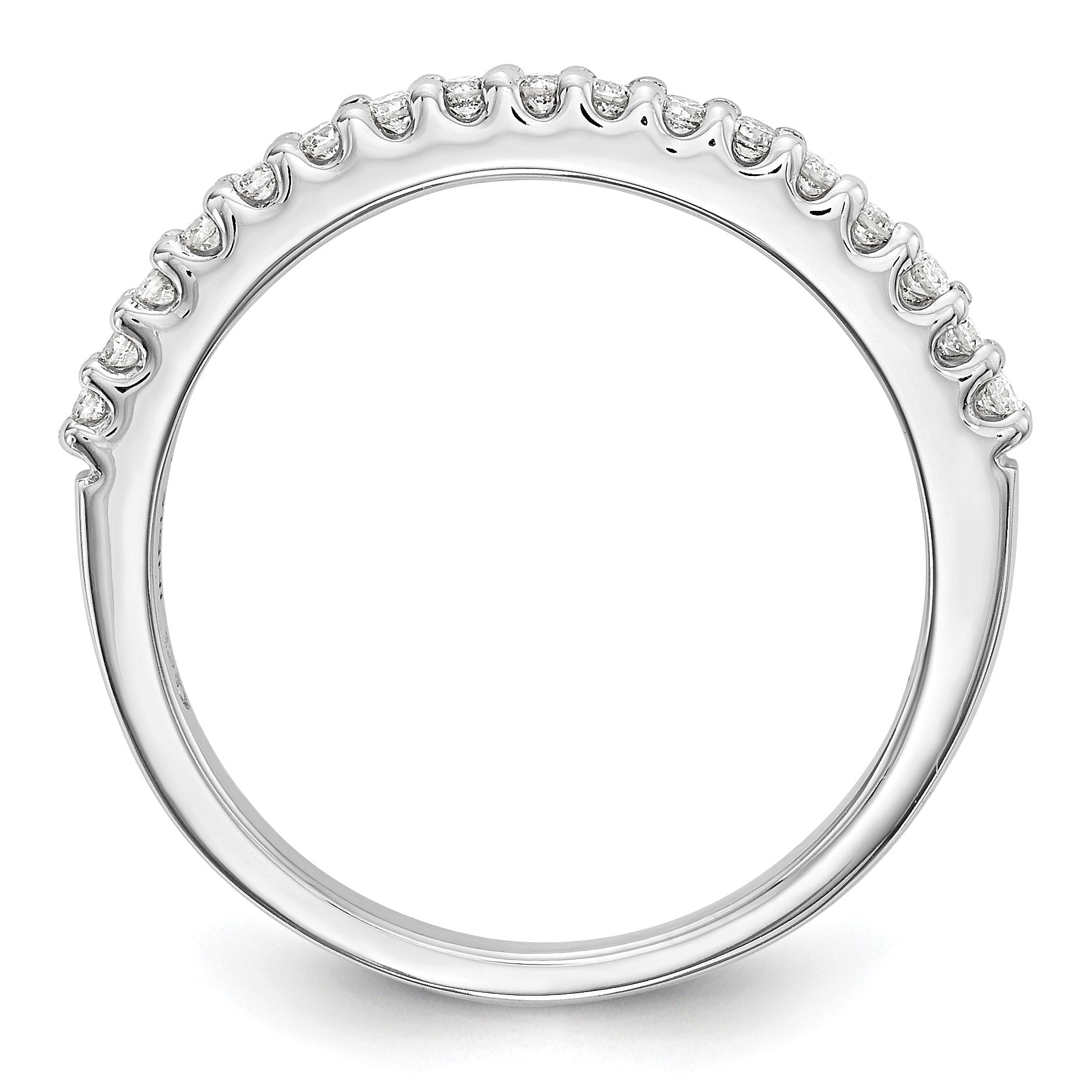 14K Weißgold Ehering mit natürlichen Diamanten