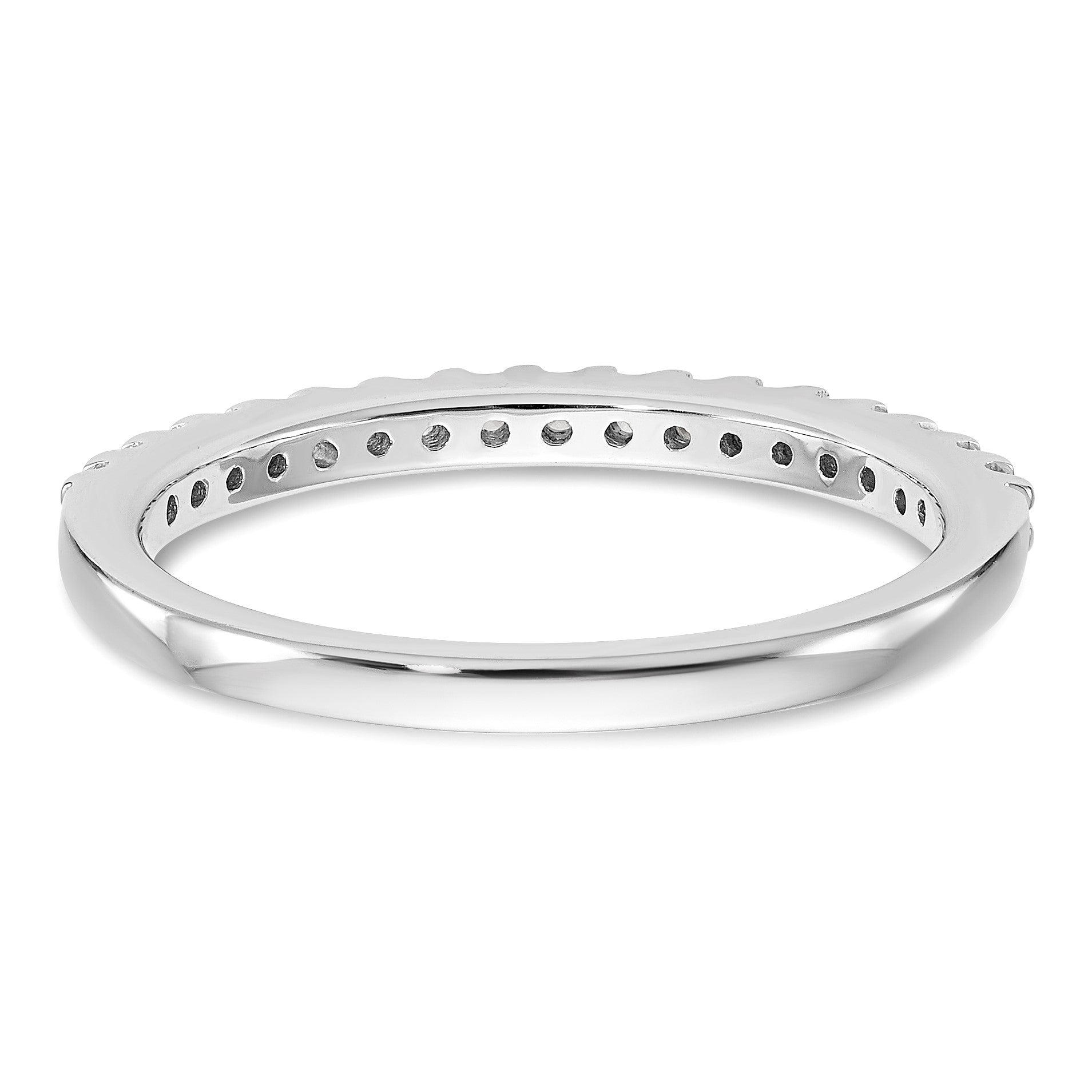 14K Weißgold Ehering mit natürlichen Diamanten