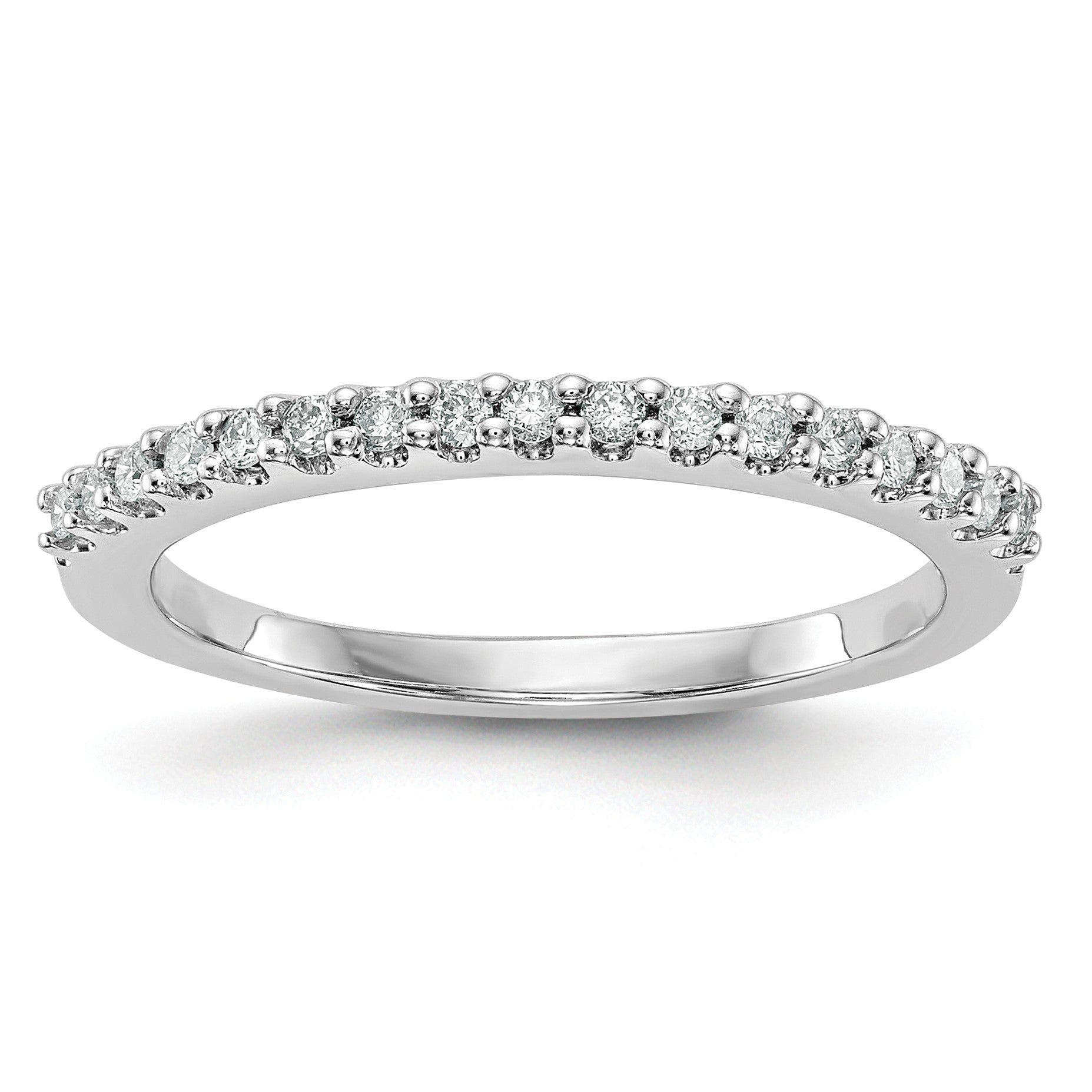 14K Weißgold Ehering mit natürlichen Diamanten