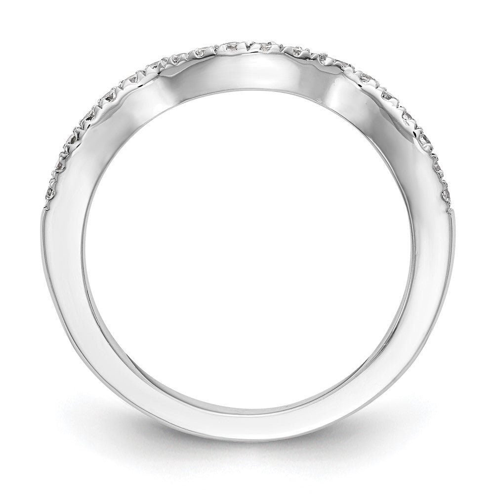 14K Weißgold Damen-Ehering mit natürlichen Diamanten, 0,22 ct