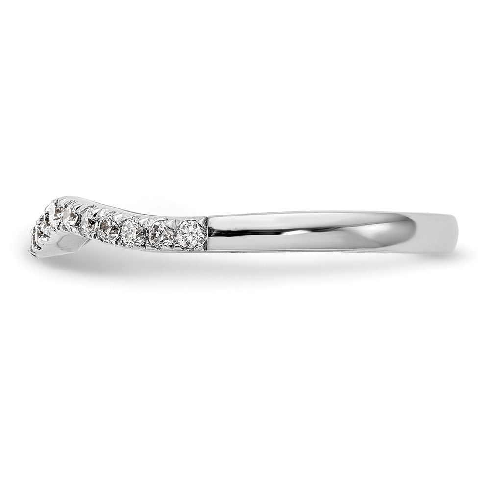 14K Weißgold Ehering mit natürlichen Diamanten