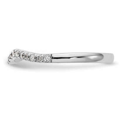 14K Weißgold Ehering mit natürlichen Diamanten
