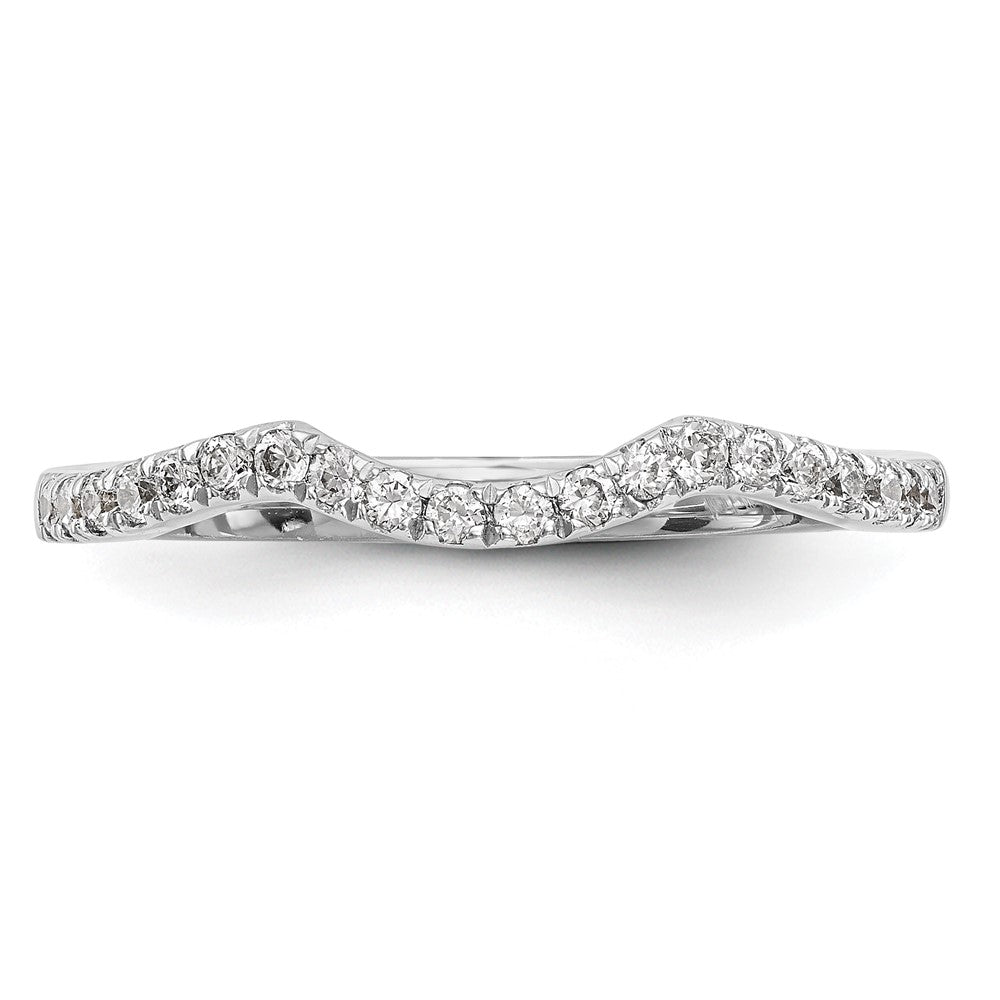 14K Weißgold Damen-Ehering mit natürlichen Diamanten, 0,22 ct