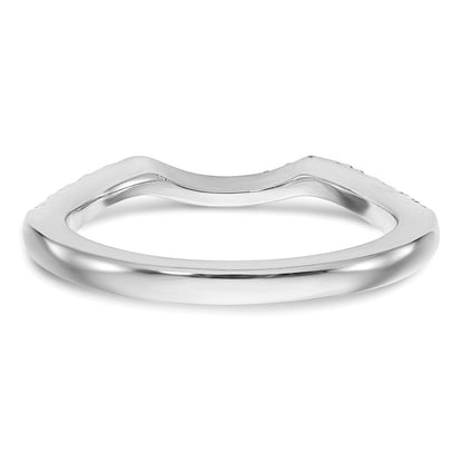14K Weißgold Damen-Ehering mit natürlichen Diamanten, 0,22 ct