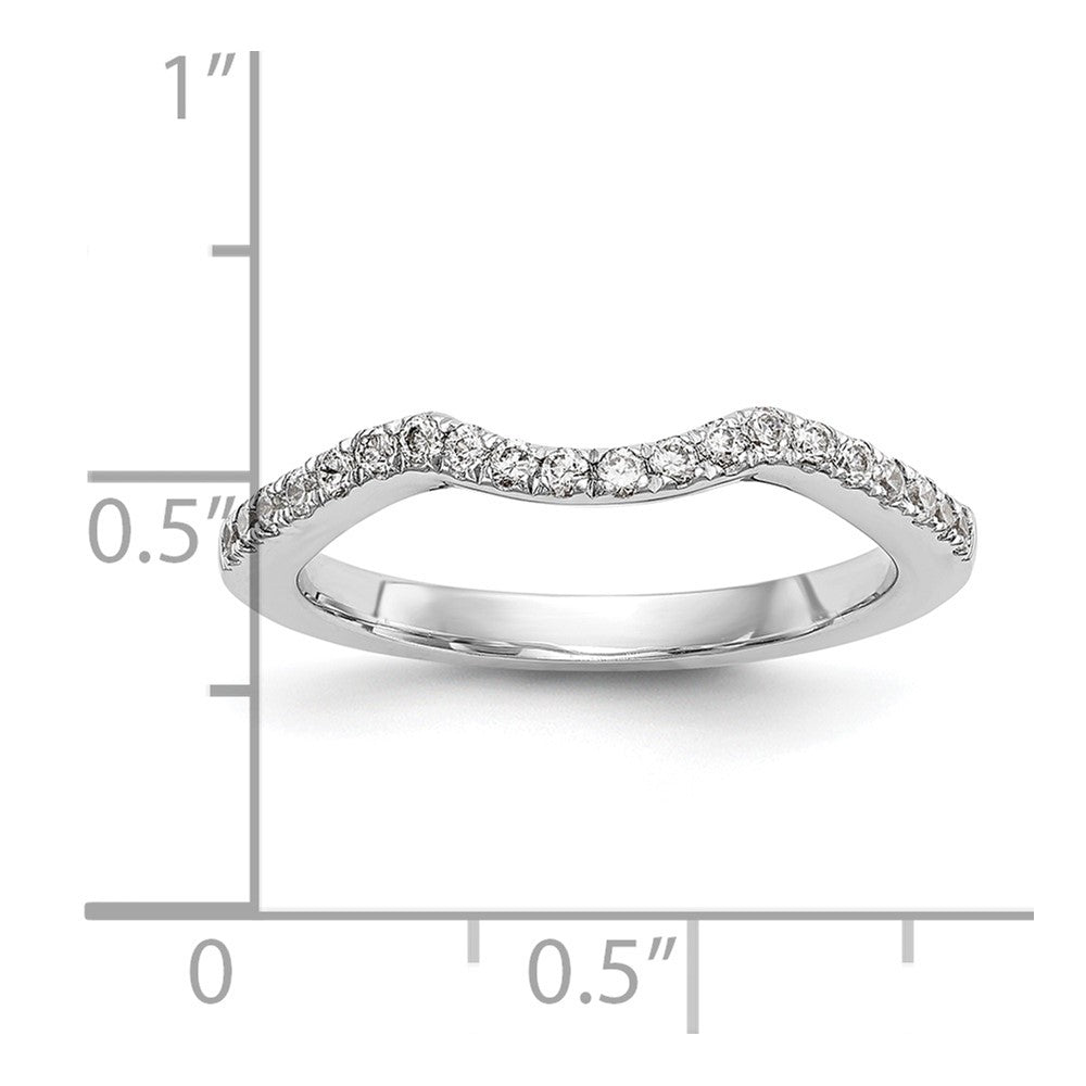 14K Weißgold Damen-Ehering mit natürlichen Diamanten, 0,22 ct