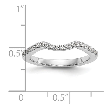 14K Weißgold Ehering mit natürlichen Diamanten