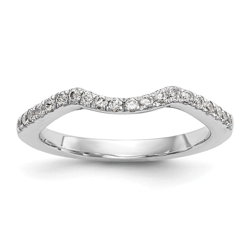 14K Weißgold Ehering mit natürlichen Diamanten