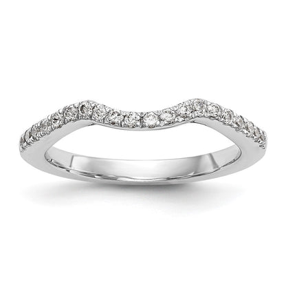 14K Weißgold Damen-Ehering mit natürlichen Diamanten, 0,22 ct