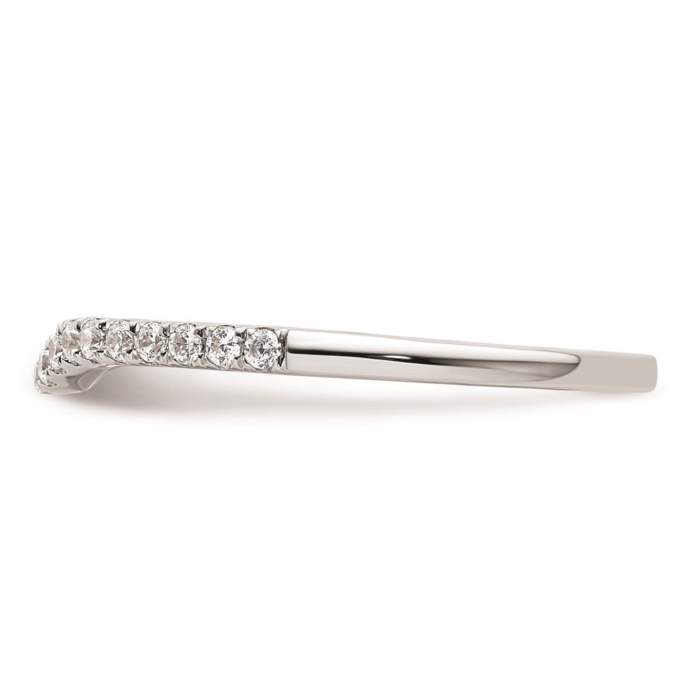 14K Weißgold Ehering mit natürlichen Diamanten, 0,2 ct. Gesamtgewicht