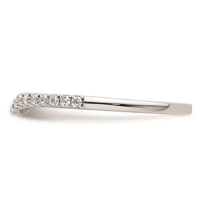 14K Weißgold Ehering mit natürlichen Diamanten, 0,2 ct. Gesamtgewicht