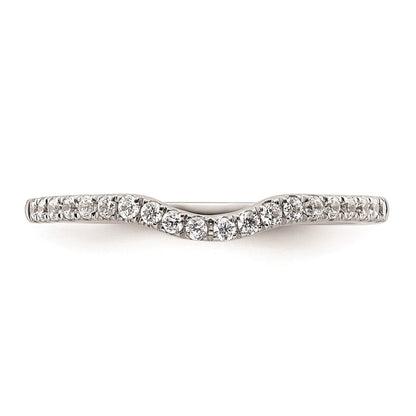 14K Weißgold Ehering mit natürlichen Diamanten, 0,2 ct. Gesamtgewicht