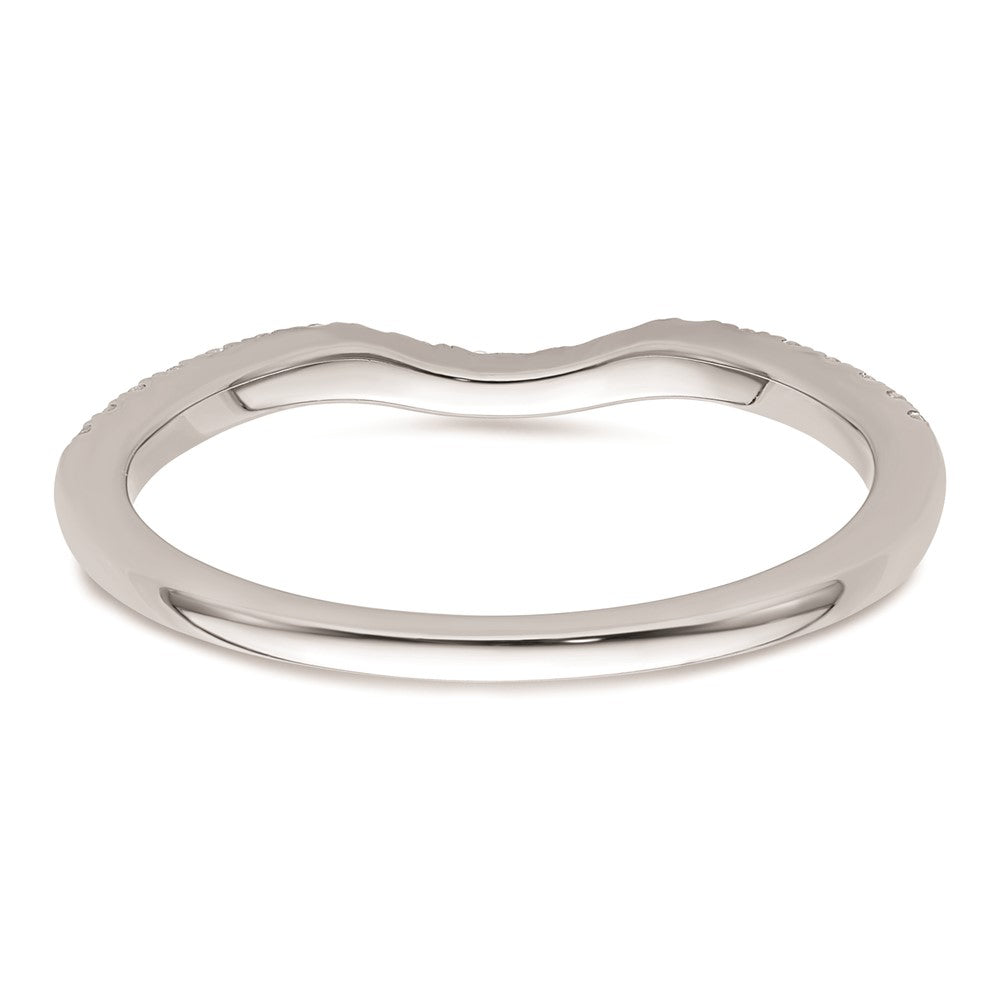 14K Weißgold Ehering mit natürlichen Diamanten, 0,2 ct. Gesamtgewicht