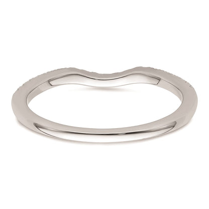 14K Weißgold Ehering mit natürlichen Diamanten, 0,2 ct. Gesamtgewicht