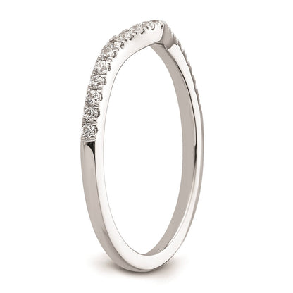 14K Weißgold Ehering mit natürlichen Diamanten, 0,2 ct. Gesamtgewicht